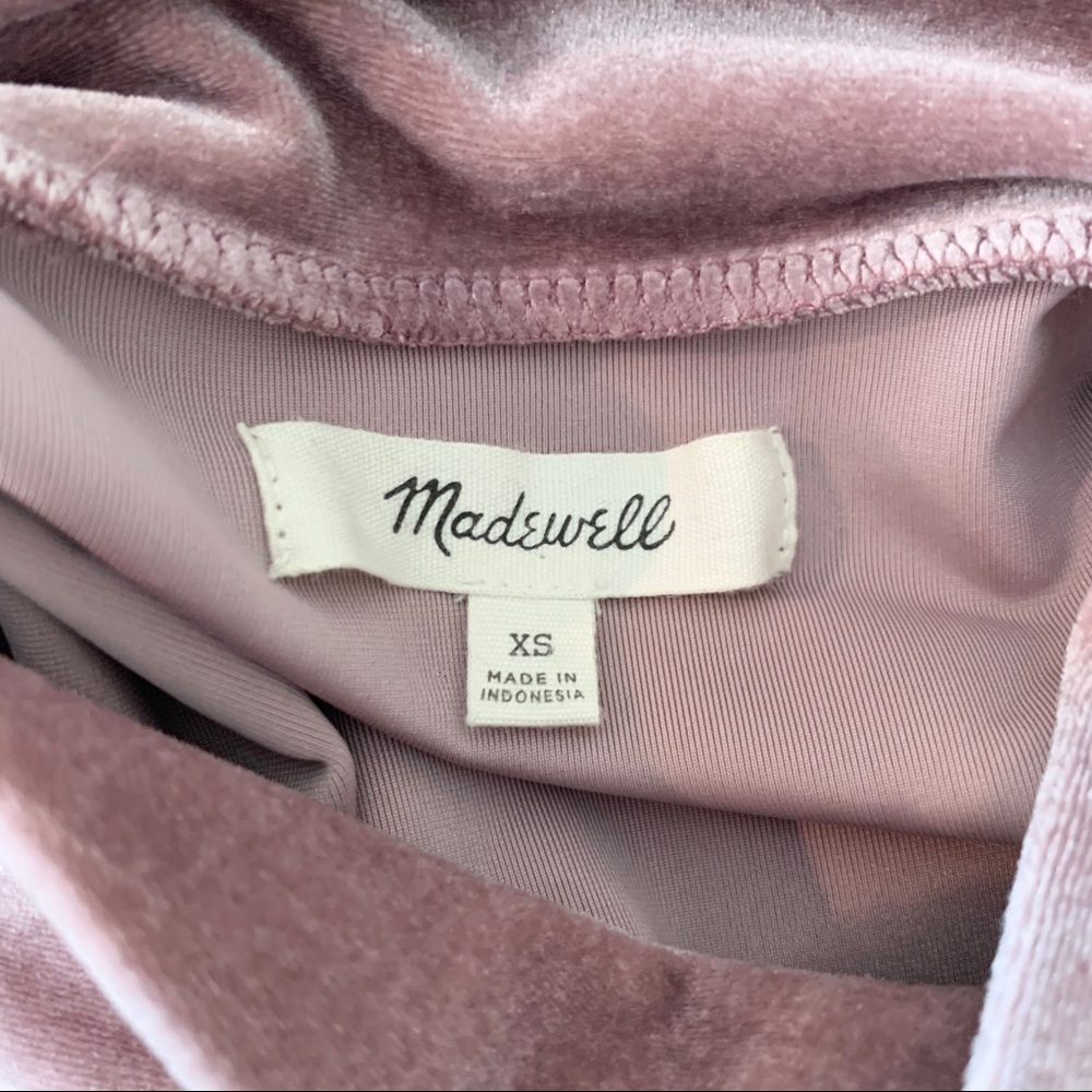 Madewell Velvet Mockneck Shift Dress Frosty Mauve_9
